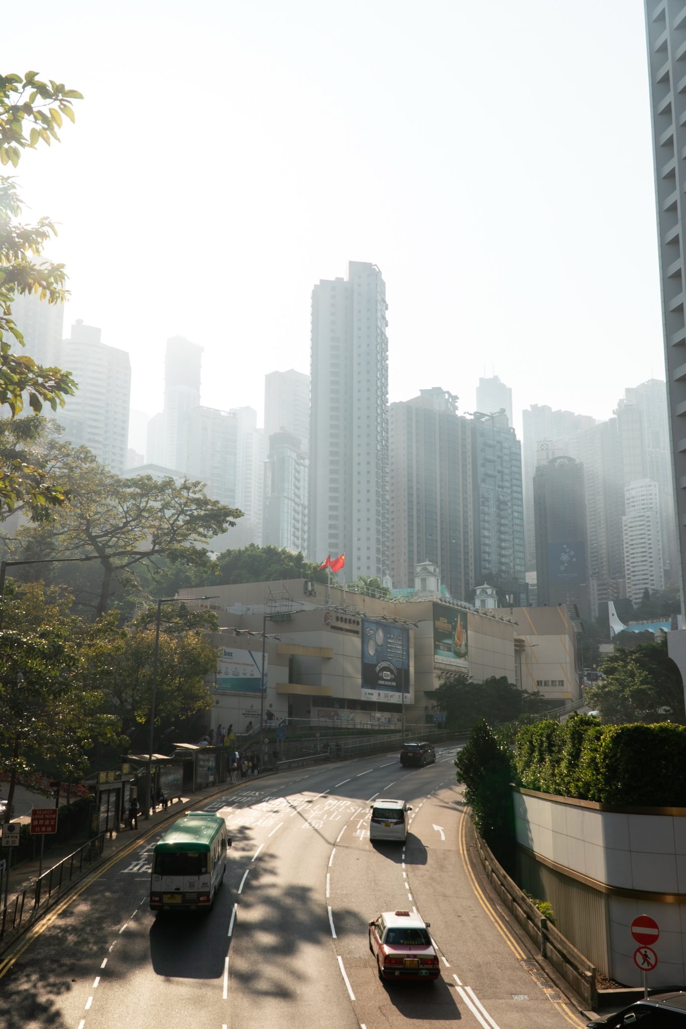 Glass towers rising over Central, Hong Kong