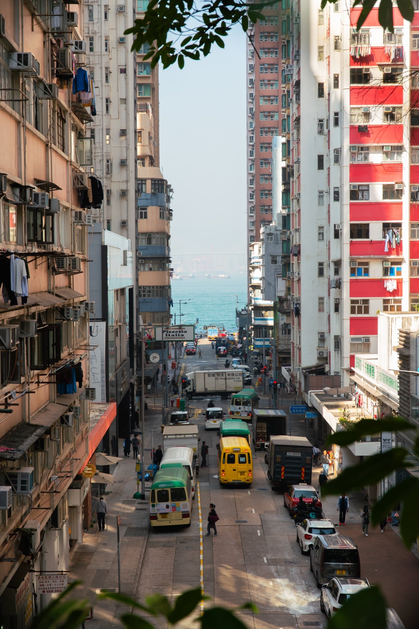 Apartment blocks along the Kennedy Town shore, Hong Kong