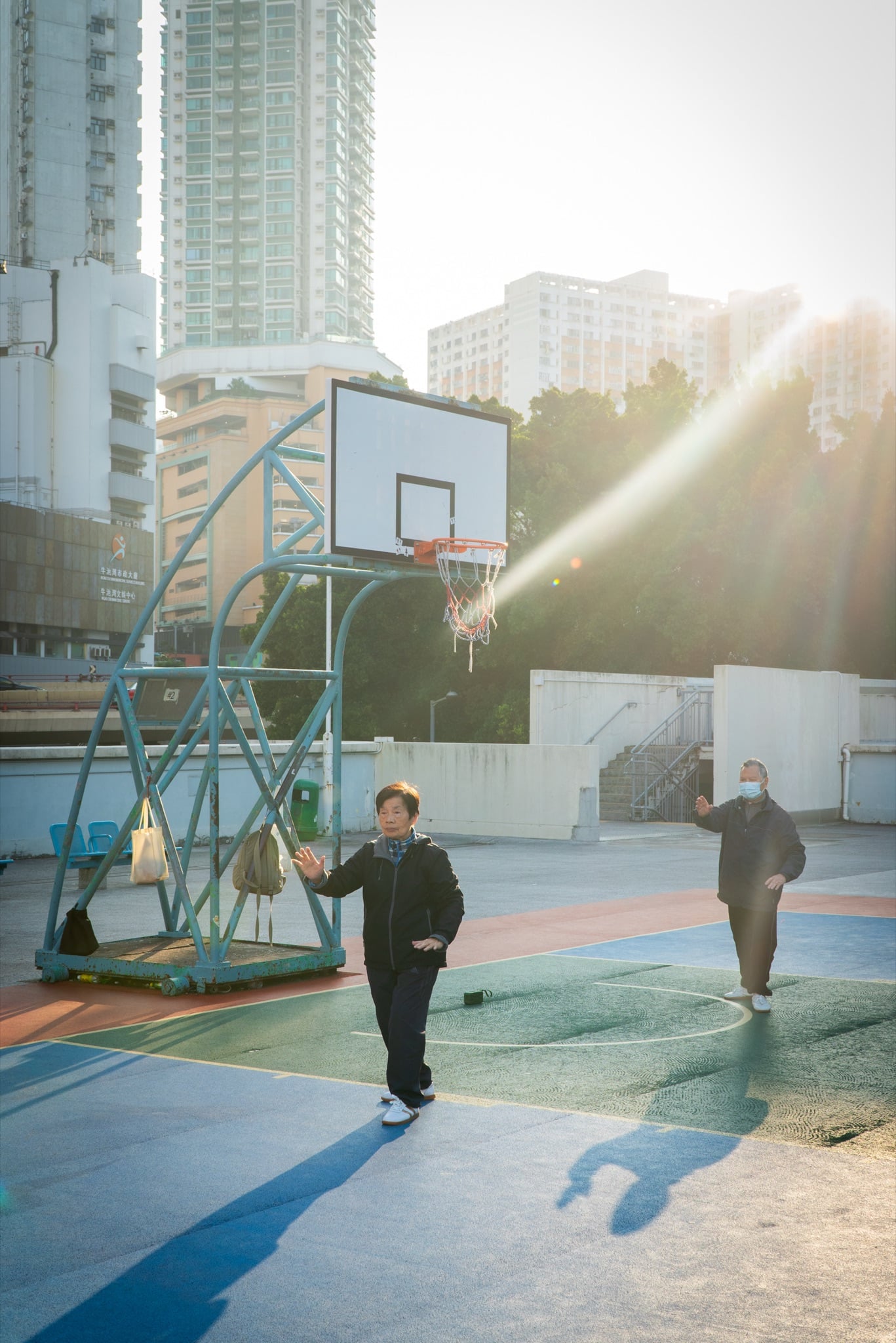 The pastel blocks of Choi Hung Estate, Kowloon, Hong Kong