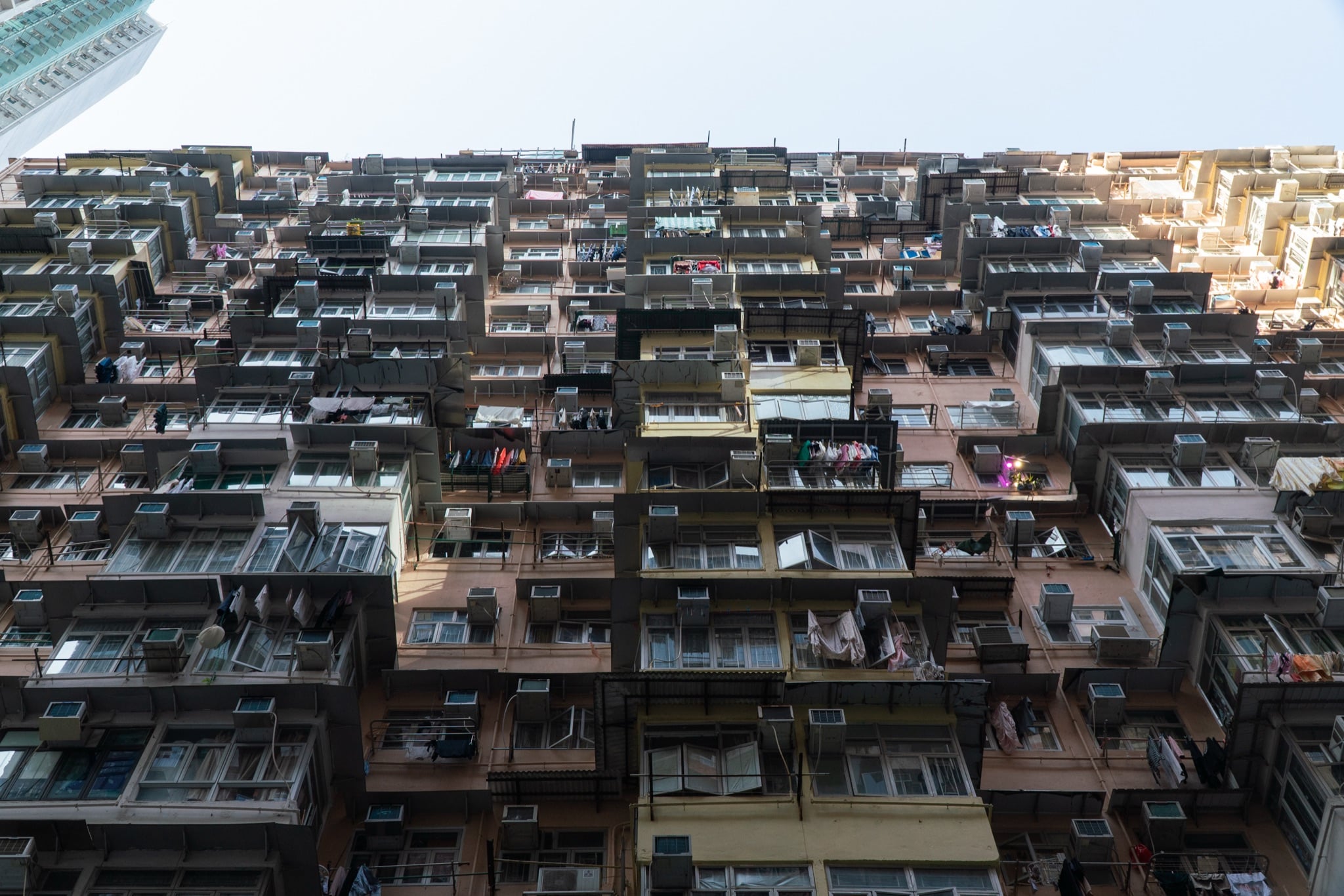 The Monster Building courtyard opening to the sky, Quarry Bay, Hong Kong