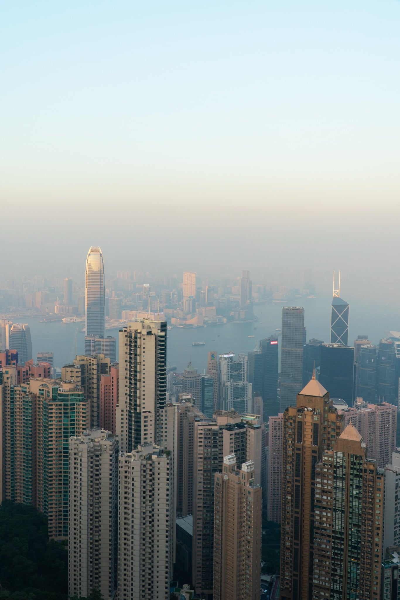 The Hong Kong skyline seen from Victoria Peak