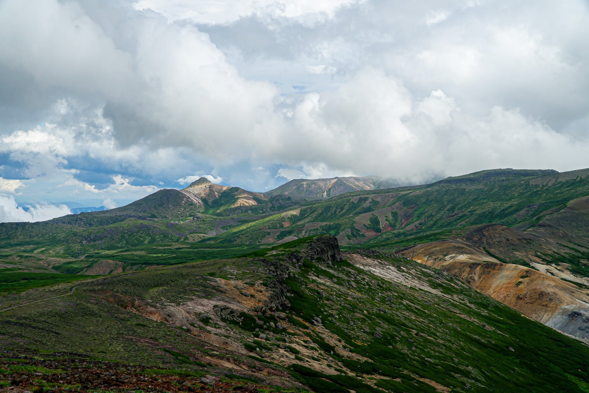 Steam venting on a Daisetsuzan peak, Hokkaidō