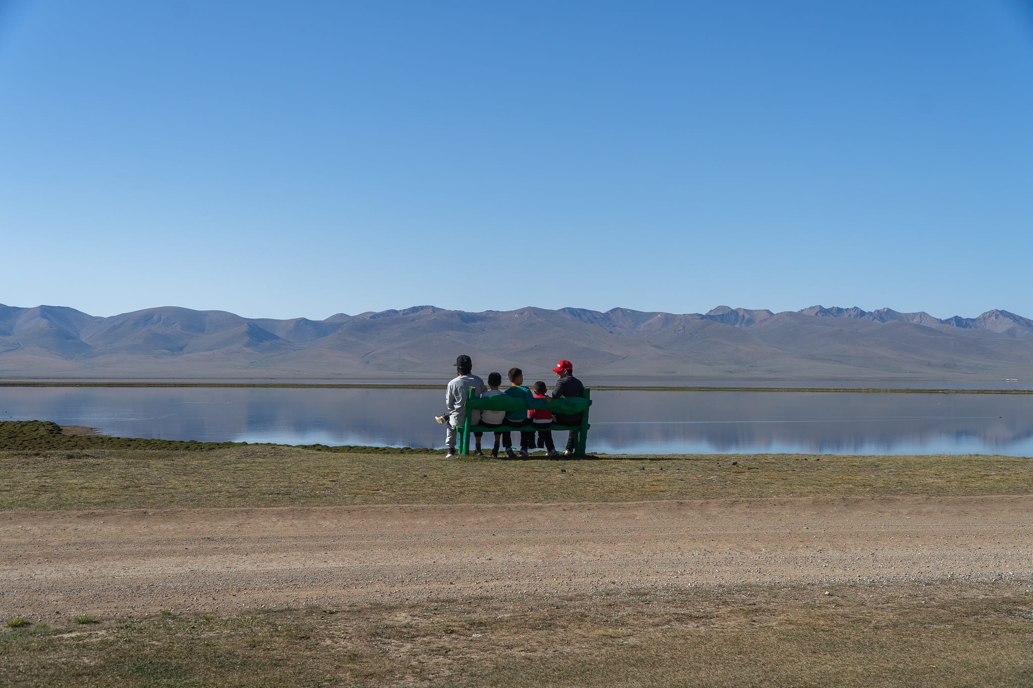 Family life at the summer camp on the Song-Kul jailoo
