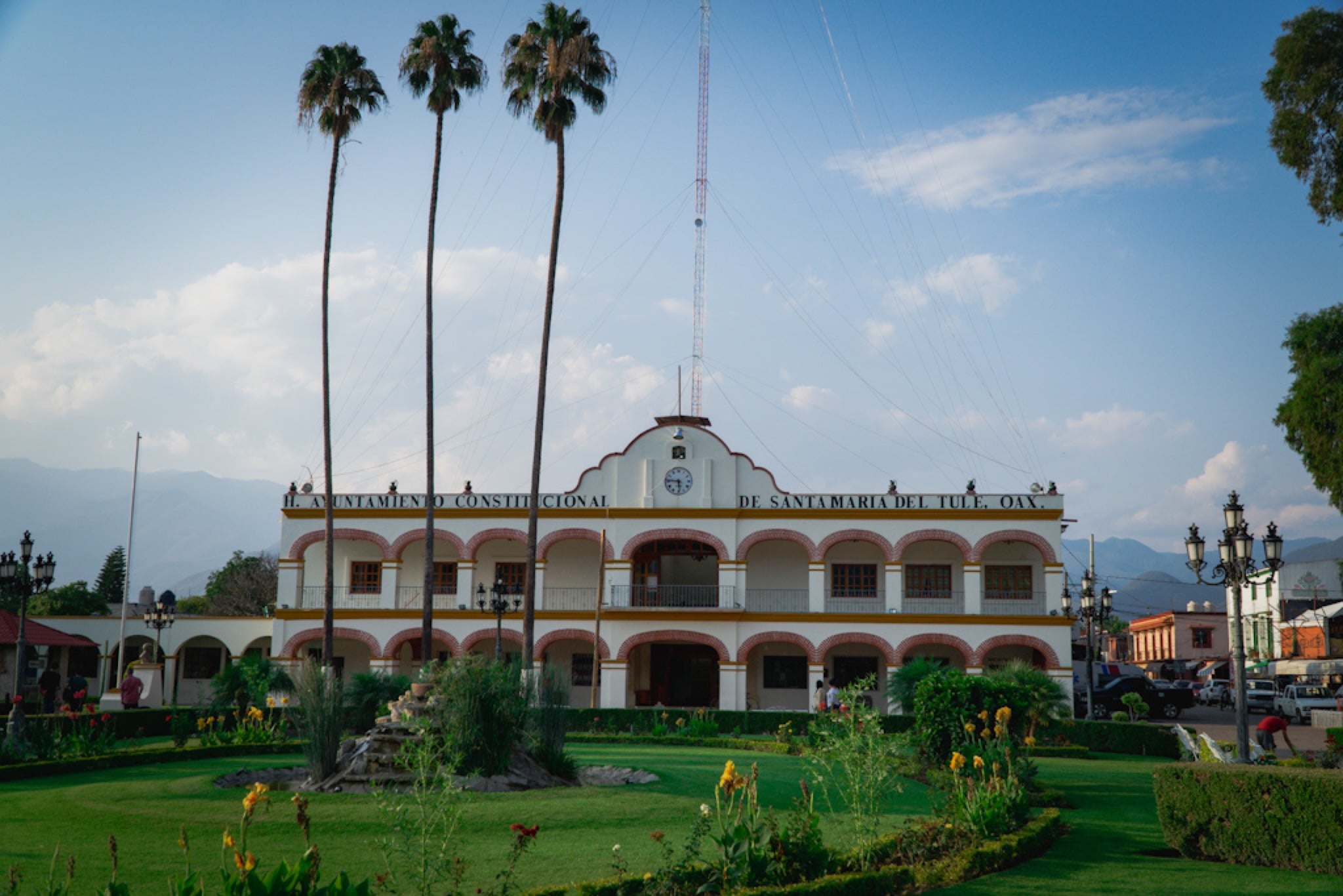 The arcaded municipal palace on the town square