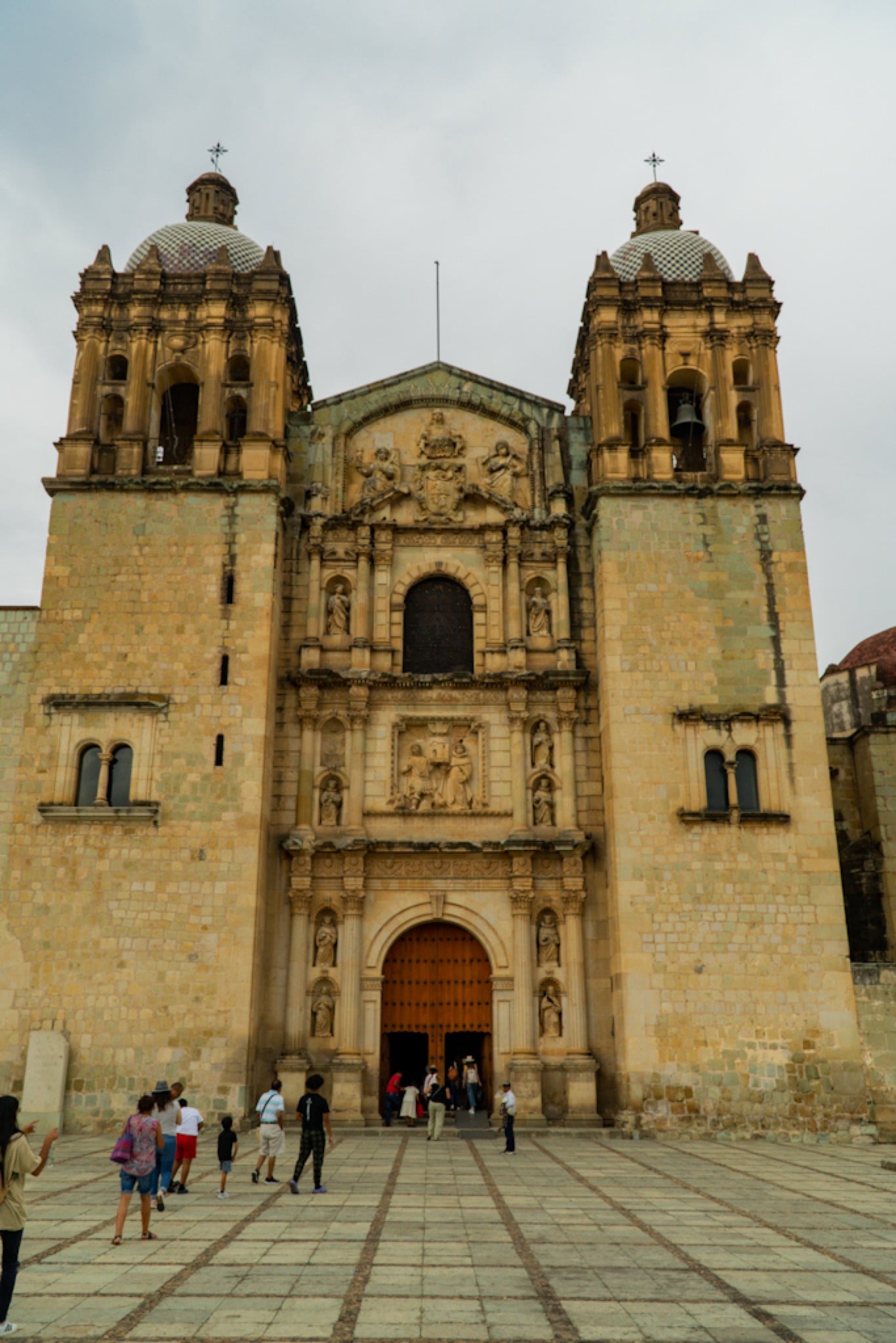The twin baroque bell towers of the Templo de Santo Domingo de Guzmán