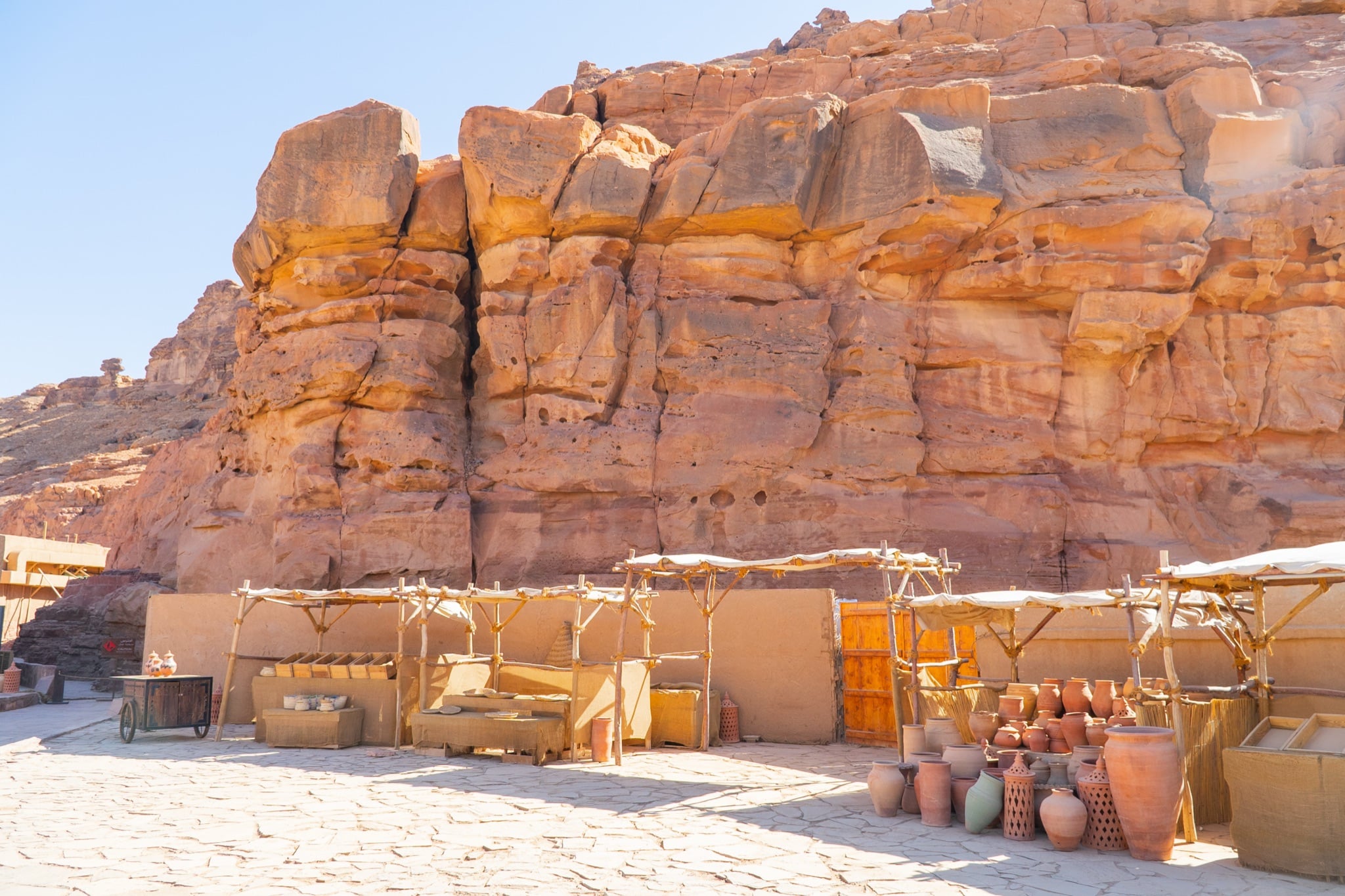 Sandstone canyons in the AlUla desert
