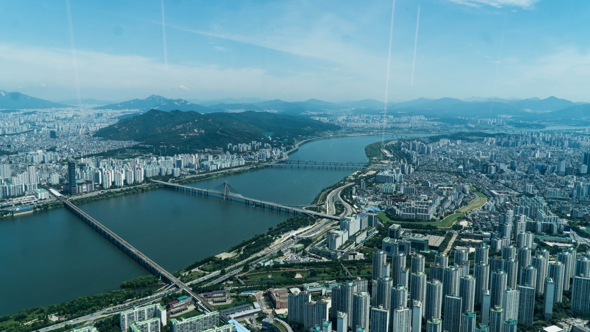 A wide view across the Seoul skyline