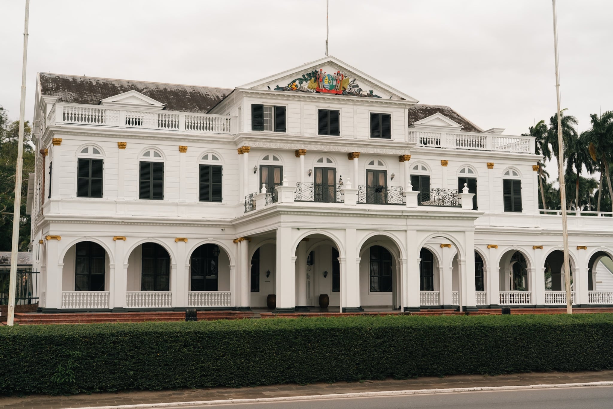 Dutch colonial architecture along a Paramaribo street