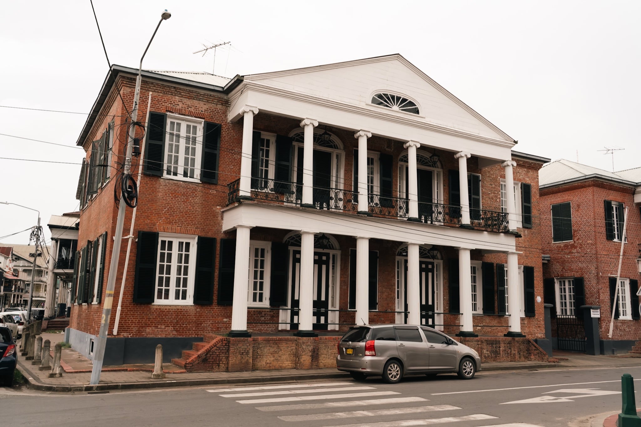 A busy street in central Paramaribo