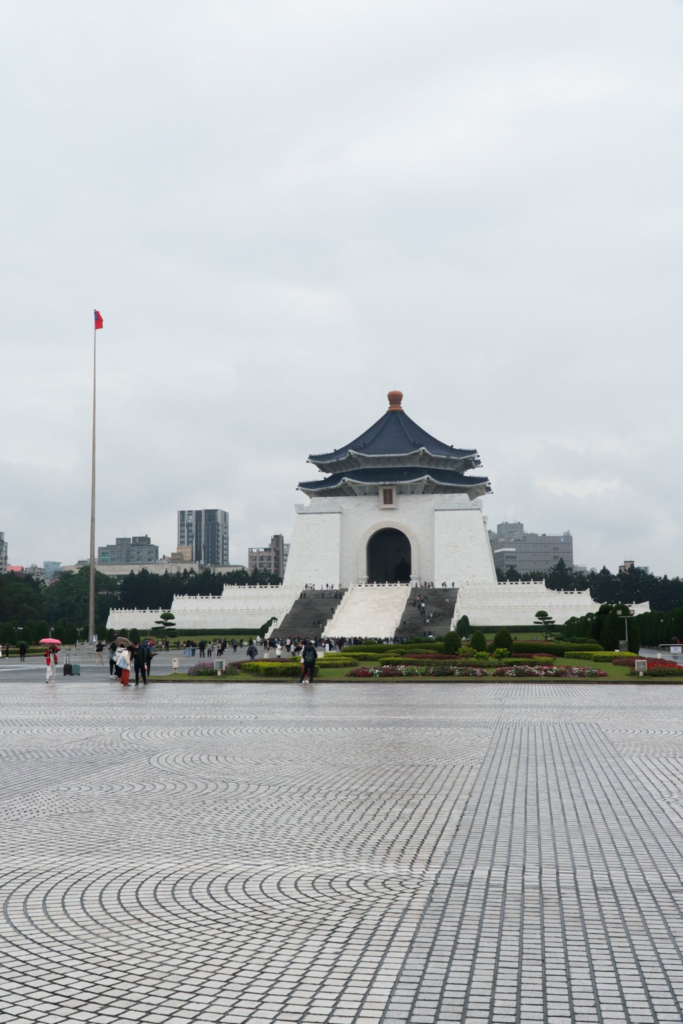 A tall archway at the entrance to the Chiang Kai-shek Memorial, Taipei