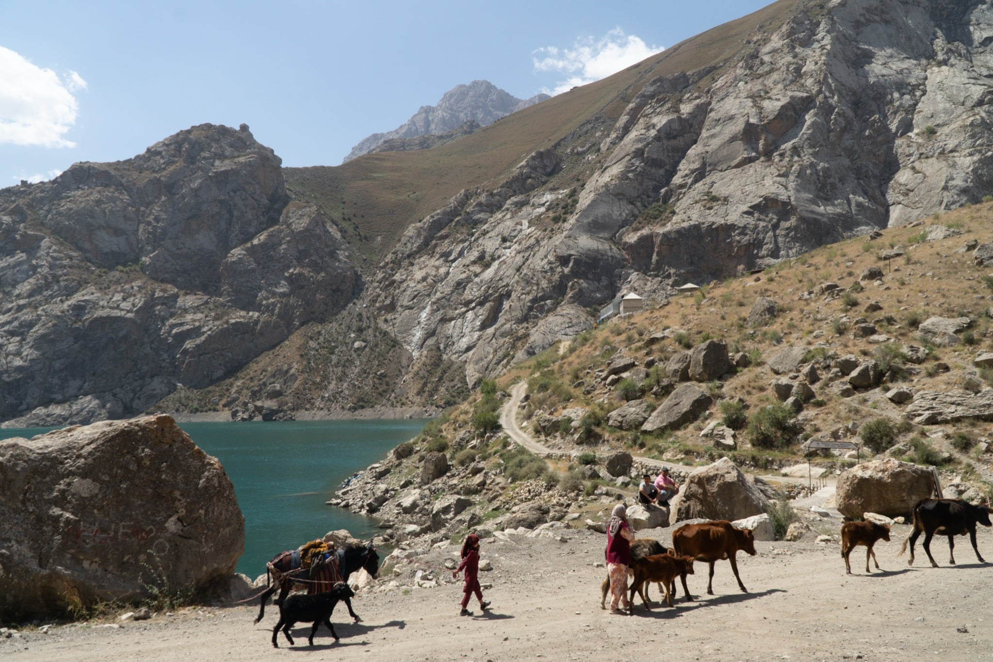 A blue lake set deep in the Seven Lakes valley, Haft Kul