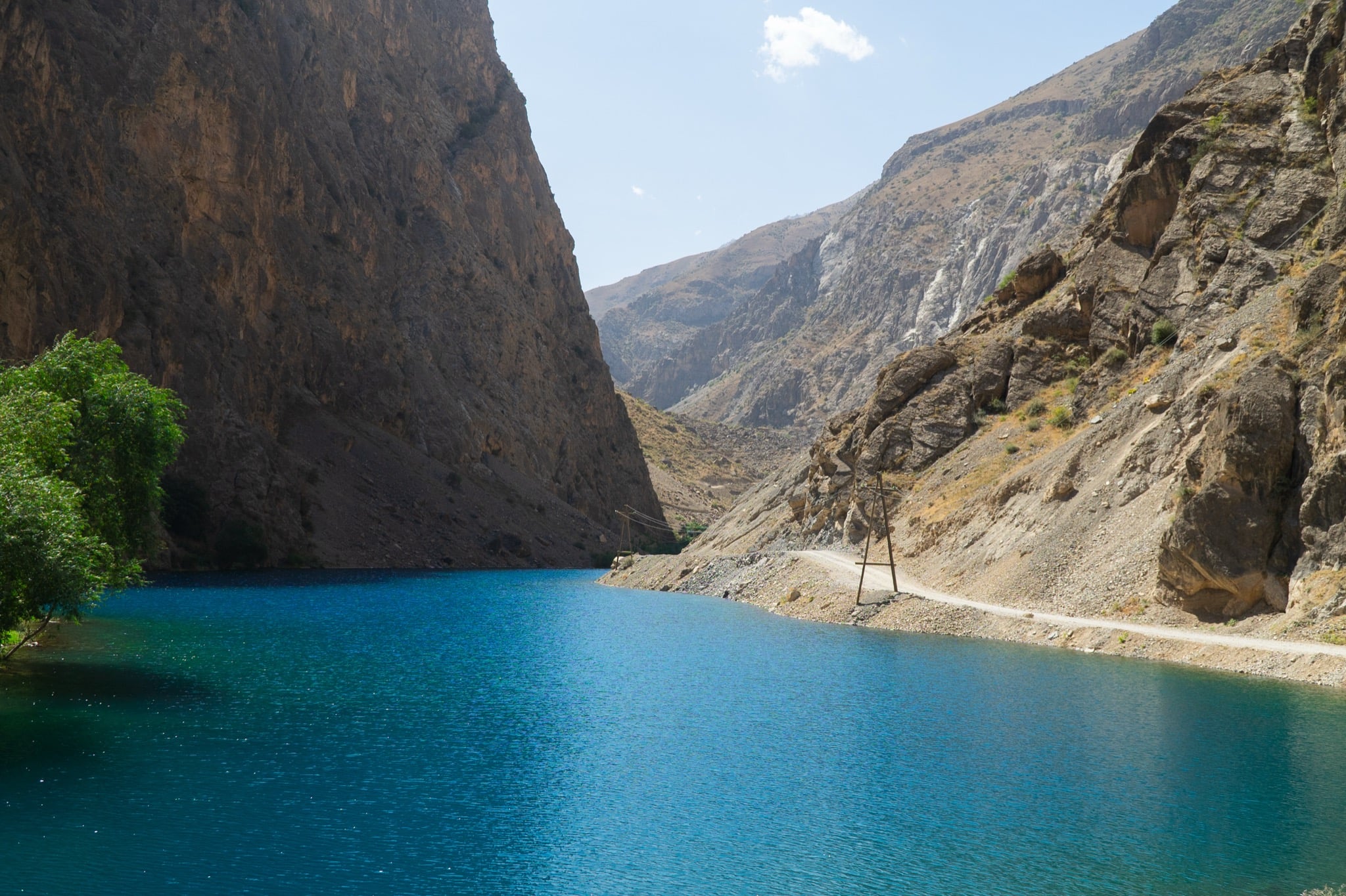 Terraced shorelines along the Seven Lakes, Haft Kul