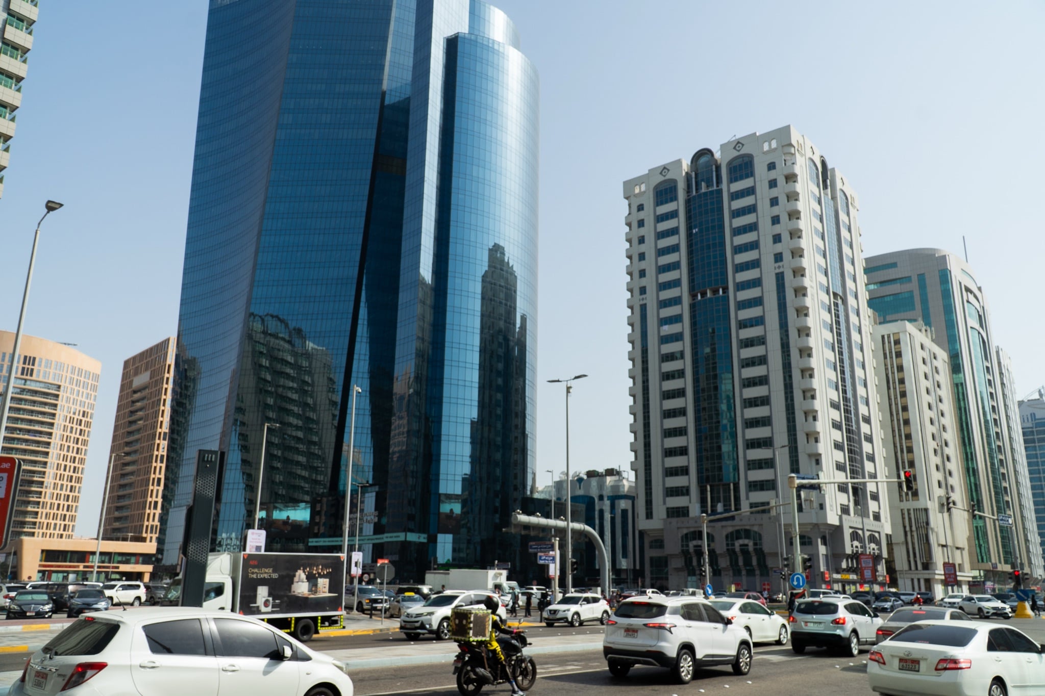 Modern towers rising over central Abu Dhabi