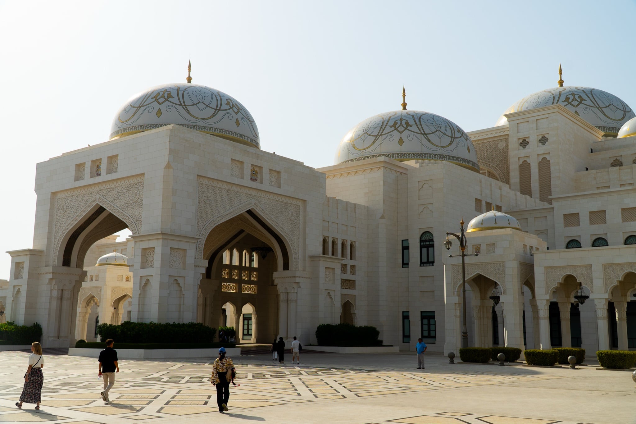 The white-and-gold grand hall of Qasr Al Watan