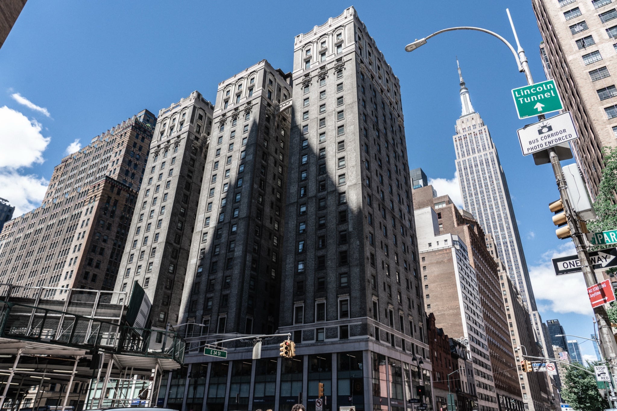The Empire State Building above the Midtown grid