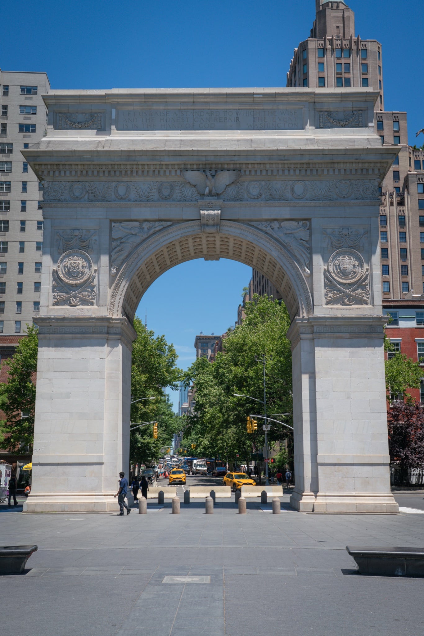 The marble arch in Washington Square Park