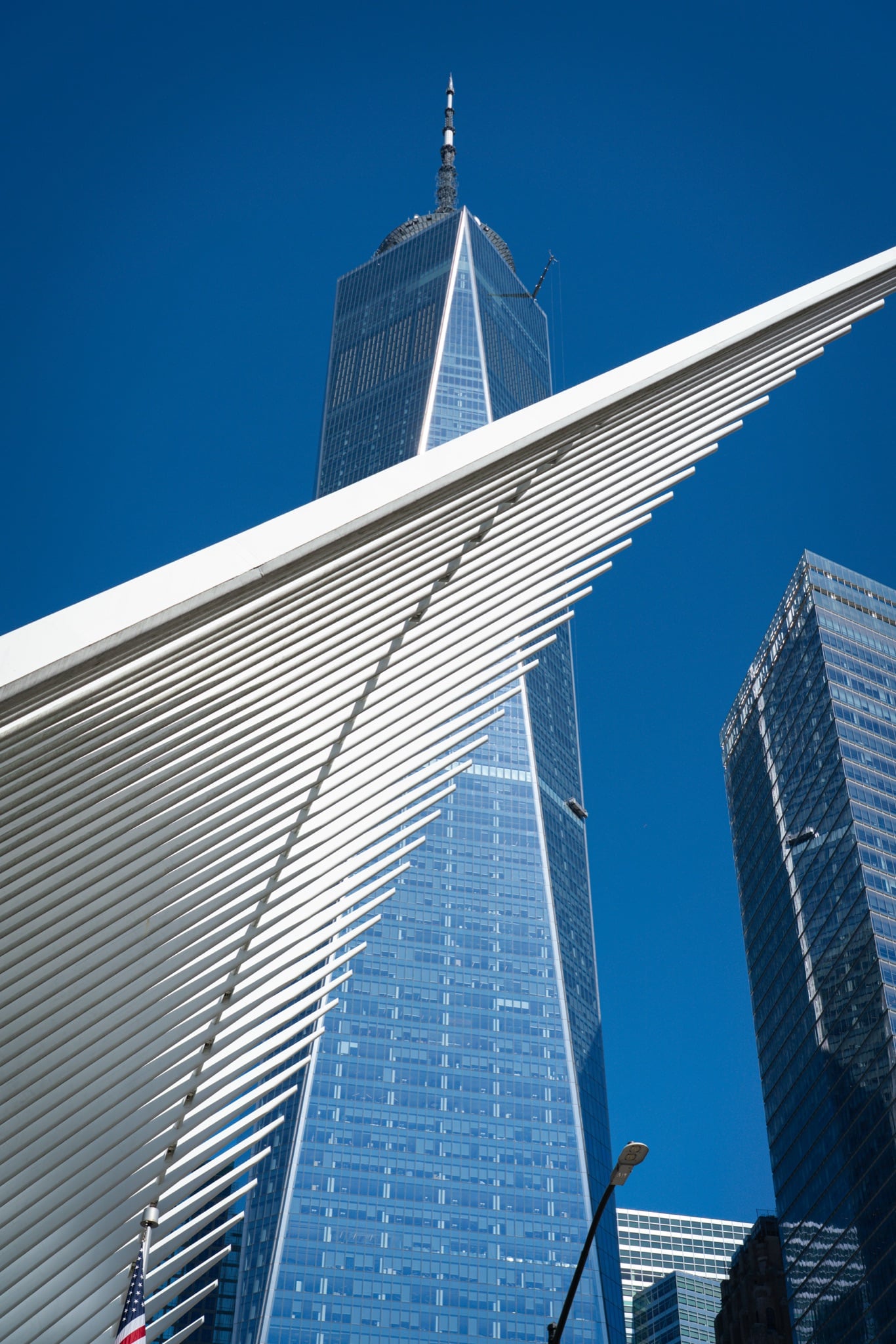 One World Trade Center climbing into the sky