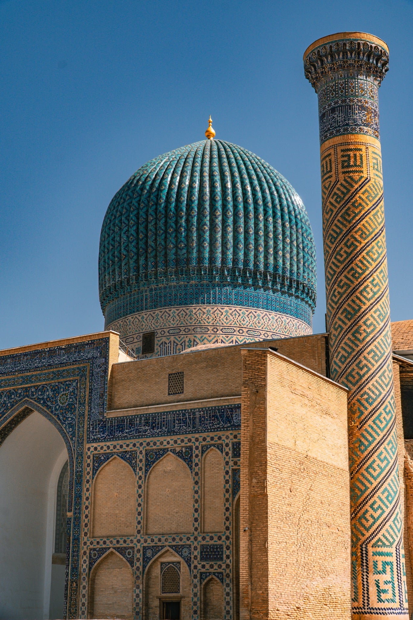 The entrance portal of the Gur-i-Amir mausoleum, Samarkand