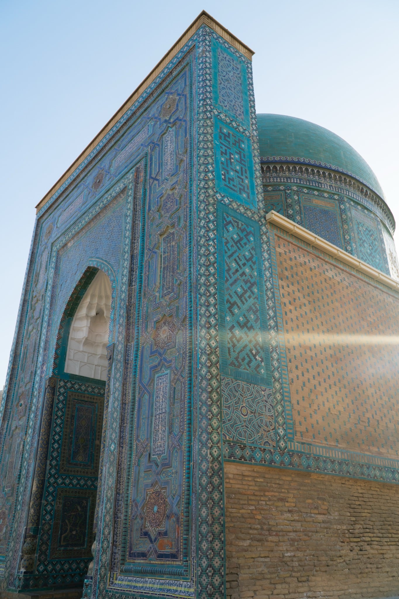Domes and minarets along the Shah-i-Zinda avenue, Samarkand
