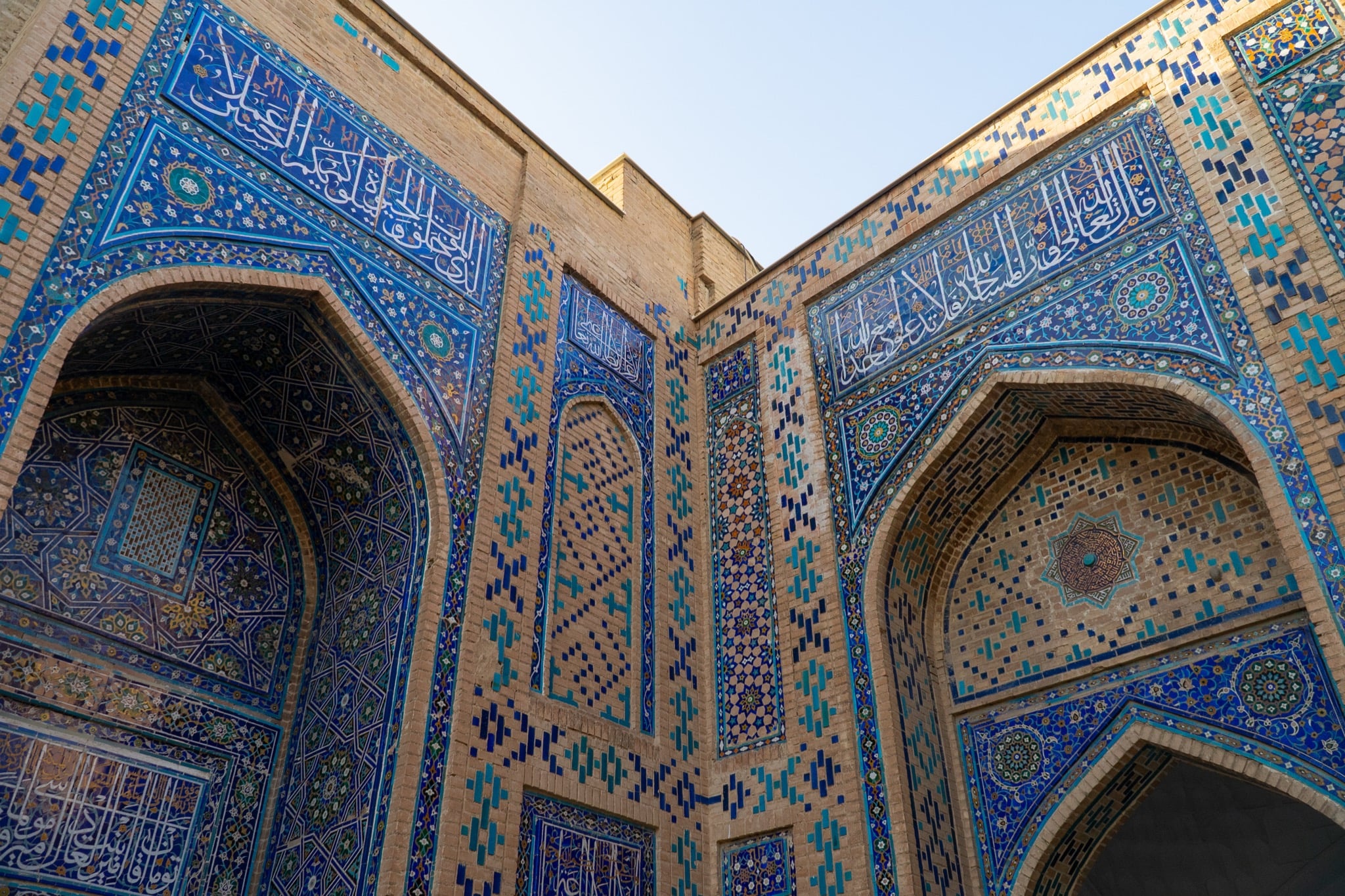 A wide view down the Shah-i-Zinda necropolis, Samarkand